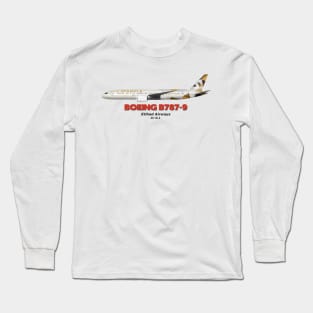 Boeing B787-9 - Etihad Airways Long Sleeve T-Shirt